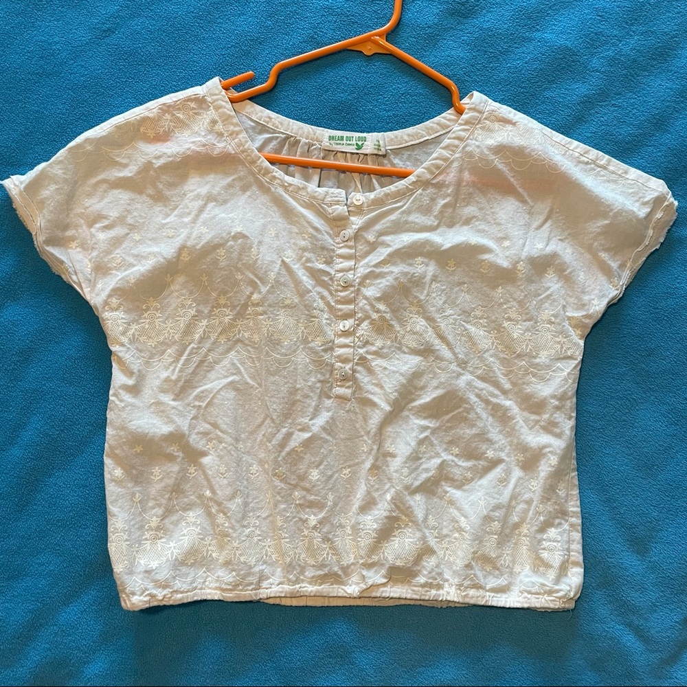 Cream Crop Top
